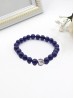 Blue Sandstone Blessing Bead Bracelets with Gift Box 
